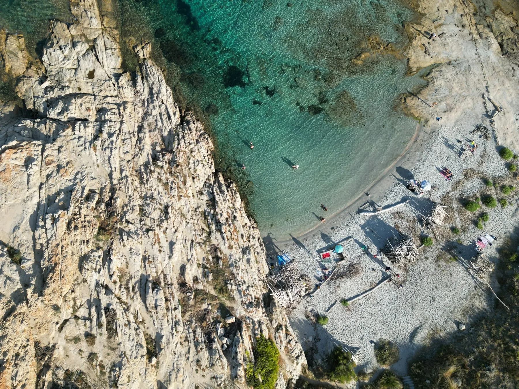 A cove reachable only from the water